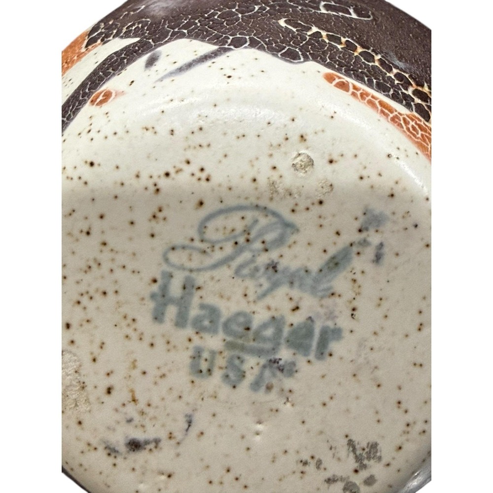 Royal Haeger Earth Wrap Vase Lava Glaze Ceramic MCM Vintage Textured 6"‎ - Picture 9 of 13